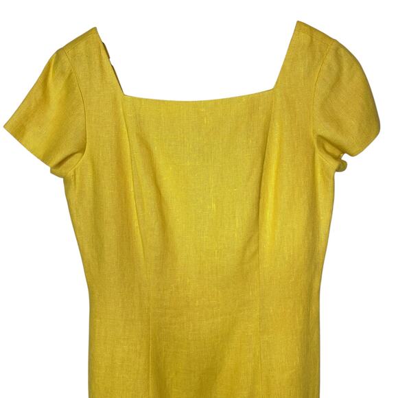 Adrianna Papell Vintage Linen Sheath Dress - Picture 2 of 4